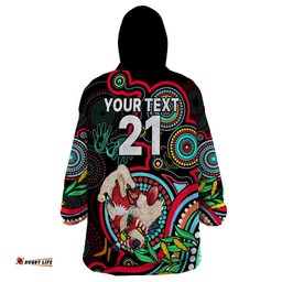 custom swans football aboriginal art wearable blanket hoodie naidoc indigenous tribal