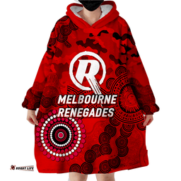 custom personalised melbourne renegades anzac day aboriginal wearable blanket hoodie