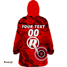 custom personalised melbourne renegades anzac day aboriginal wearable blanket hoodie
