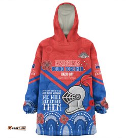 Newcastle Knights Anzac Custom Snug Hoodie - Knights Bound Together Oodie