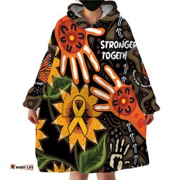 australia indigenous wearable blanket hoodie you are not alone