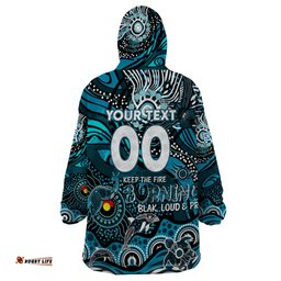 custom naidoc week 2024 power wearable blanket hoodie aboriginal animals keep the fire burning dt02