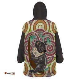 personalised australia koala wearable blanket hoodie aboriginal