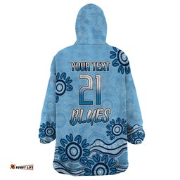 custom nsw blues cockroach blooded aboriginal inspired wearable blanket hoodie