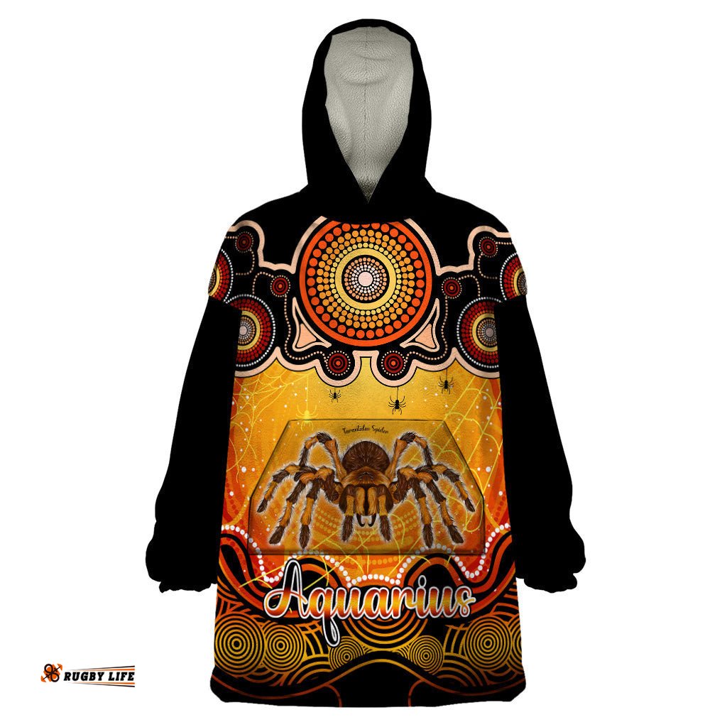 personalised australia scorpio tarantulas spider zodiac wearable blanket hoodie auz astrology aboriginal red