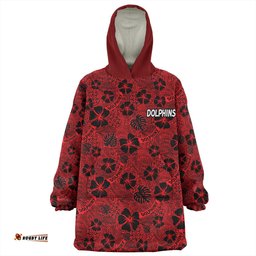 Redcliffe Dolphins Snug Hoodie - Scream With Tropical Patterns