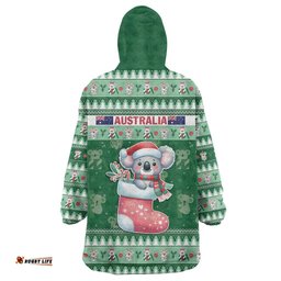 aussie koala wearable blanket hoodie merry christmas