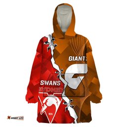 personalised giants and swans football wearable blanket hoodie dynamic style