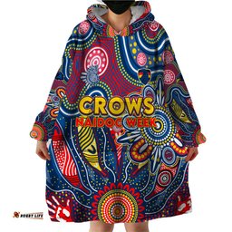 personalised lions naidoc week 2024 wearable blanket hoodie aussie aboriginal art dt02