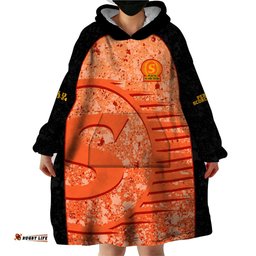 perth scorchers custom wearable blanket hoodie bbl cricket team 2024