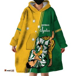 australia jujitsu wearable blanket hoodie tap out or pass out national color
