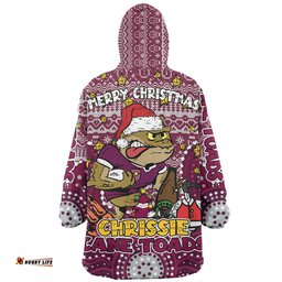 Queensland Cane Toads Christmas Custom Snug Hoodie - Christmas Knit Patterns Vintage Jersey Ugly Snug Hoodie