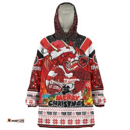St. George Illawarra Dragons Christmas Custom Snug Hoodie - Dragons Santa Aussie Big Things Snug Hoodie