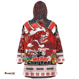 St. George Illawarra Dragons Christmas Custom Snug Hoodie - Dragons Santa Aussie Big Things Snug Hoodie