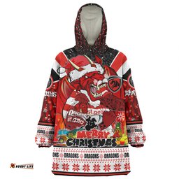 St. George Illawarra Dragons Christmas Custom Snug Hoodie - Dragons Santa Aussie Big Things Snug Hoodie