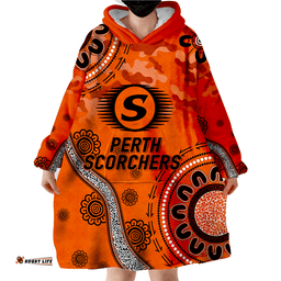 custom personalised perth scorchers anzac day aboriginal wearable blanket hoodie