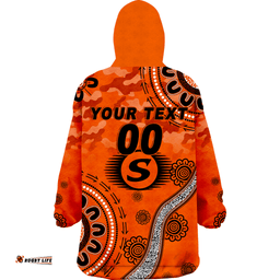 custom personalised perth scorchers anzac day aboriginal wearable blanket hoodie