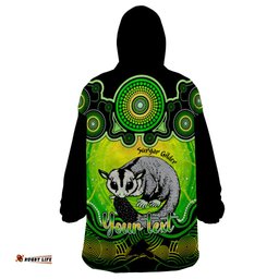 personalised australia gemini sugar gilder zodiac wearable blanket hoodie auz astrology aboriginal green