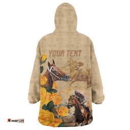 personalised melbourne horse racing wearable blanket hoodie australia wonder horse