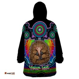 personalised australia virgo echidna zodiac wearable blanket hoodie auz astrology aboriginal rainbow