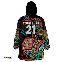 custom giants football aboriginal art wearable blanket hoodie naidoc indigenous tribal