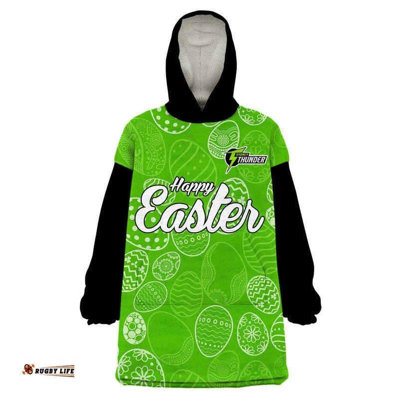 sydney thunder cricket happy easter day wearable blanket hoodie simple style