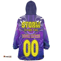 Melbourne Storm Custom Snug Hoodie - Melbourne Storm For Life With Aboriginal Style Snug Hoodie