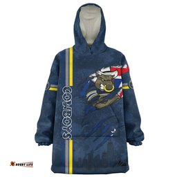 North Queensland Cowboys Snug Hoodie - Happy Australia Day Flag Scratch Style