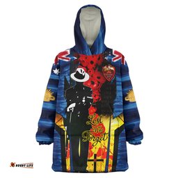 australia and new zealand army corps wearable blanket hoodie commemorated anzac day lest we forget wearable blanket hoodie