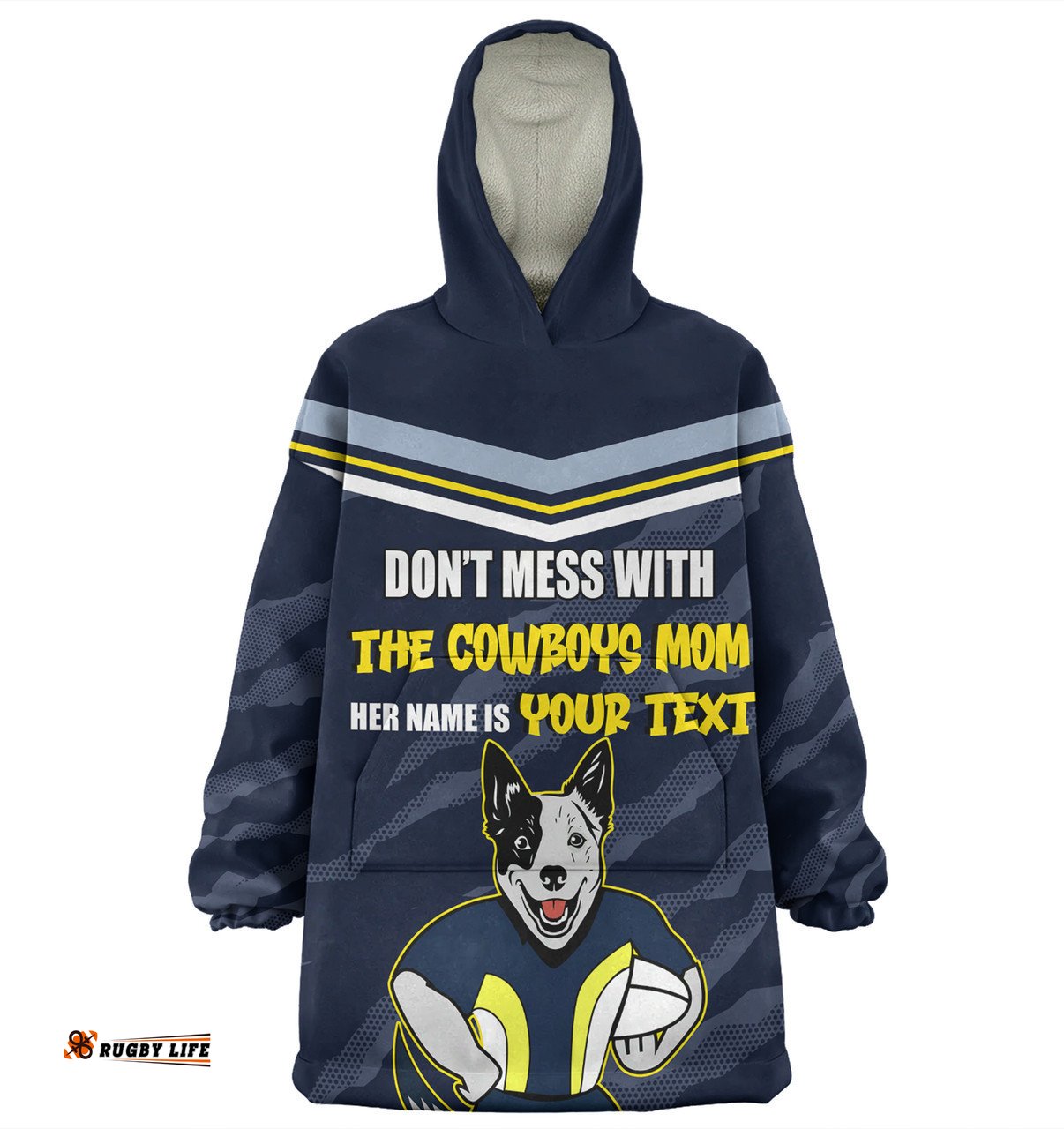 North Queensland Cowboys Mother's Day Snug Hoodie - Screaming Mom and Crazy Fan