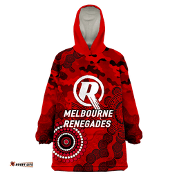 melbourne renegades anzac day aboriginal wearable blanket hoodie