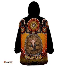 personalised australia virgo echidna zodiac wearable blanket hoodie auz astrology aboriginal red