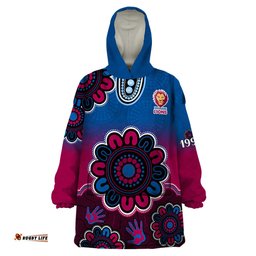 custom personalised afl brisbane lions 1996 aboriginal wearable blanket hoodie