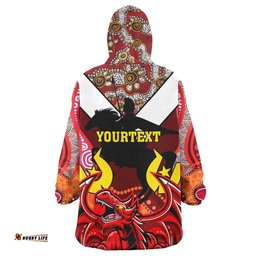 St. George Illawarra Dragons Naidoc Snug Hoodie - Aboriginal Inspired Oodie Blanket