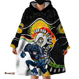 panthers mascot nrl wearable blanket hoodie naidoc