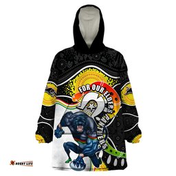 panthers mascot nrl wearable blanket hoodie naidoc