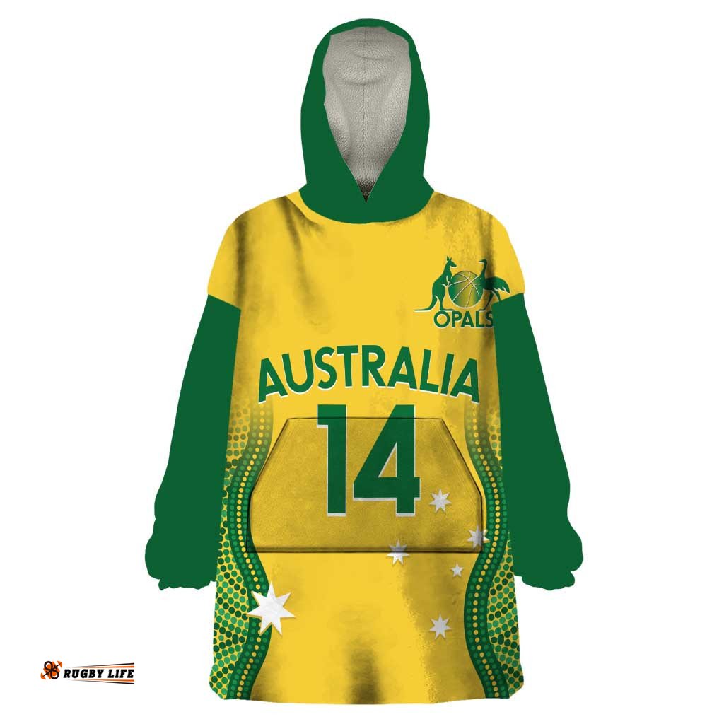 custom australia opals wearable blanket hoodie indigenous art