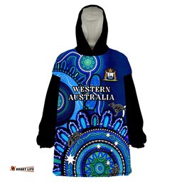 western australia state wearable blanket hoodie wa aussie indigenous art