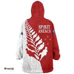 australia anzac day custom wearable blanket hoodie spirit of the anzacs wearable blanket hoodie