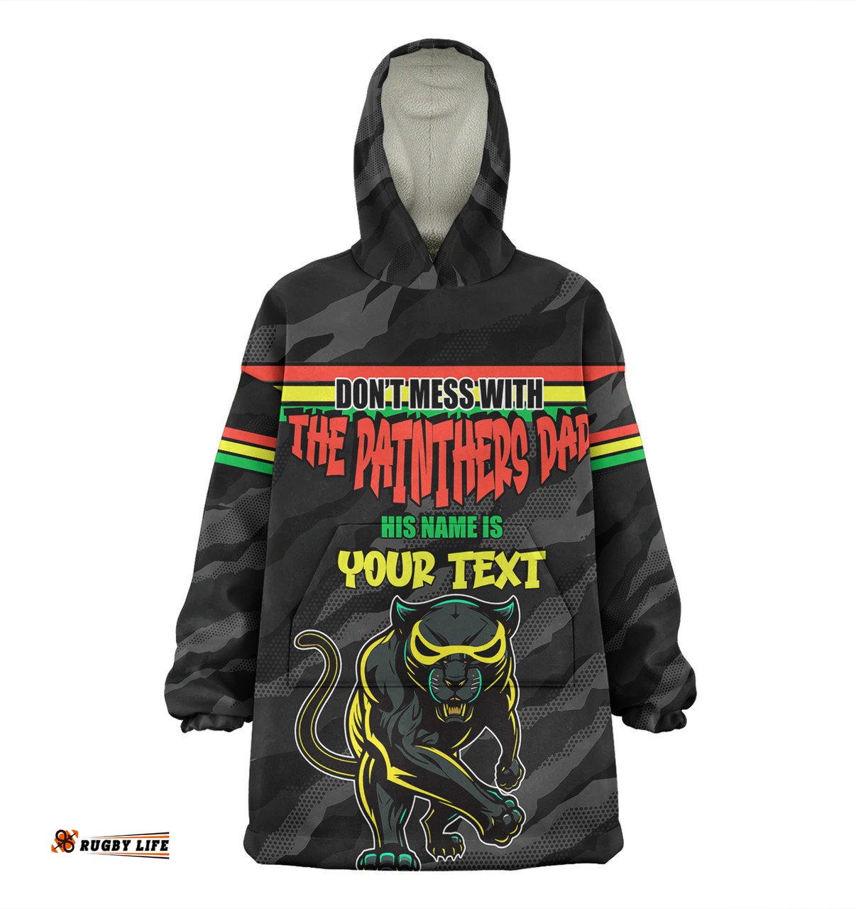 Penrith Panthers Father's Day Snug Hoodie - Screaming Dad and Crazy Fan