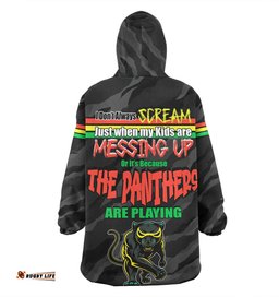 Penrith Panthers Father's Day Snug Hoodie - Screaming Dad and Crazy Fan