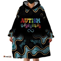 australia autism awareness 4 april aboriginal lizard wearable blanket hoodie
