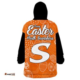 perth scorchers cricket happy easter day wearable blanket hoodie simple style