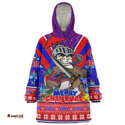 Newcastle Knights Christmas Custom Snug Hoodie - Newcastle Knights Santa Aussie Big Things Snug Hoodie