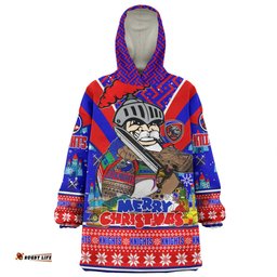 Newcastle Knights Christmas Custom Snug Hoodie - Newcastle Knights Santa Aussie Big Things Snug Hoodie