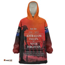 Australia Anzac Day Custom Snug Hoodie - Lest We For Get Anzac Quotes Oodie