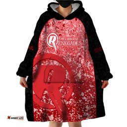 melbourne renegades custom wearable blanket hoodie bbl cricket team 2024
