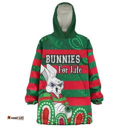 Souths Custom Snug Hoodie - Bunnies For Life With Aboriginal Style Snug Hoodie