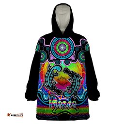 personalised australia pisces platypus zodiac wearable blanket hoodie auz astrology aboriginal rainbow
