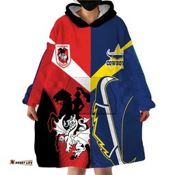 custom dragons cowboys combine storm warriors wearable blanket hoodie sport style version 02